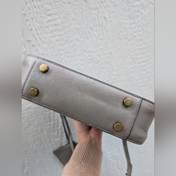 Rebecca Minkoff Gray Handbag with Gold Accent - Picture 8 of 8